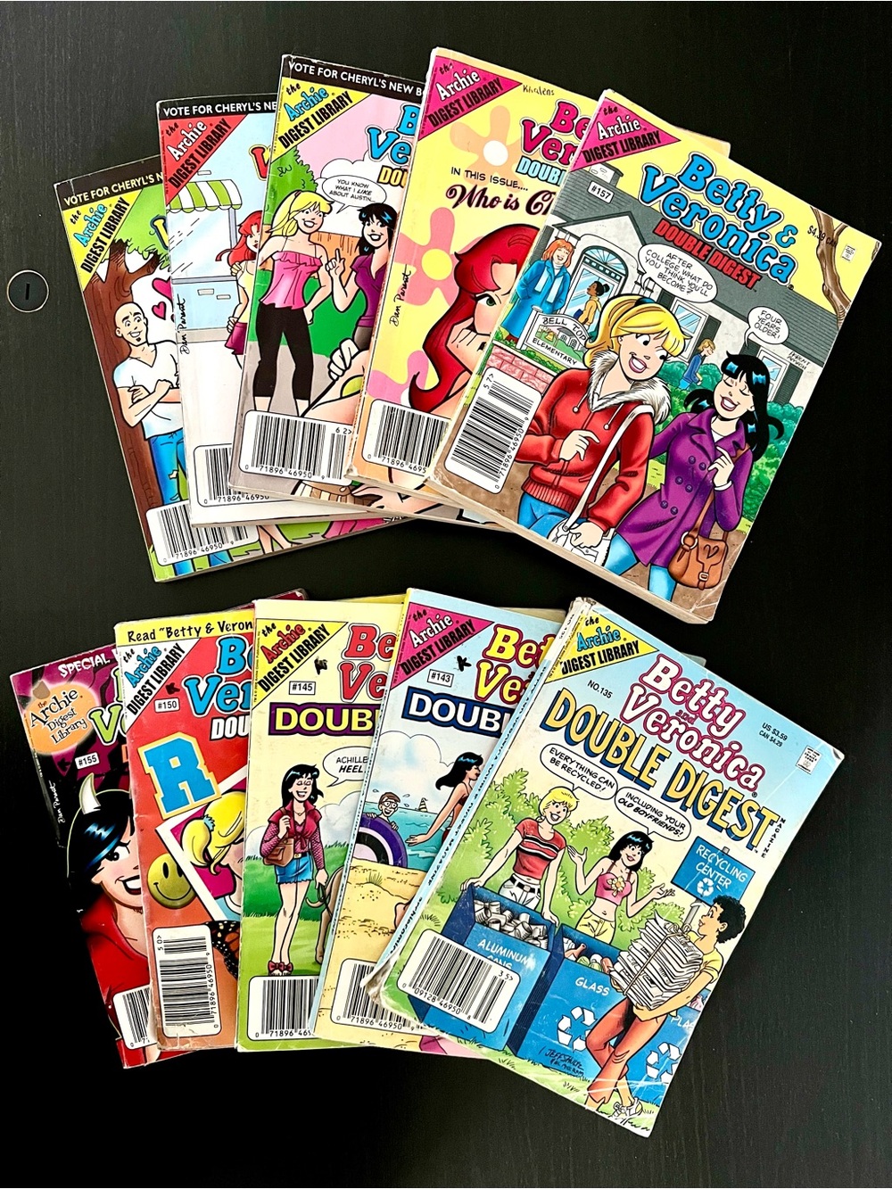 Archie Comics - Betty and Veronica Double Digest Collection - Set of 10